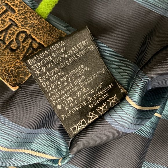 VINTAGE Asylum by Raw7 Pinstripe Trench Coat with Embroidery - Picture 9 of 9